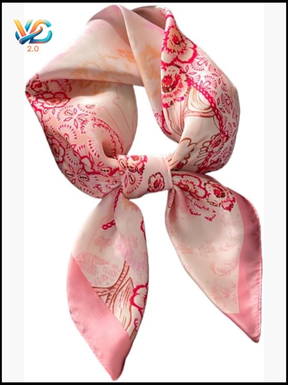 27.5" Square Satin Scarf Lightweight Hair Bandana Wrap Luxury Silky Feel